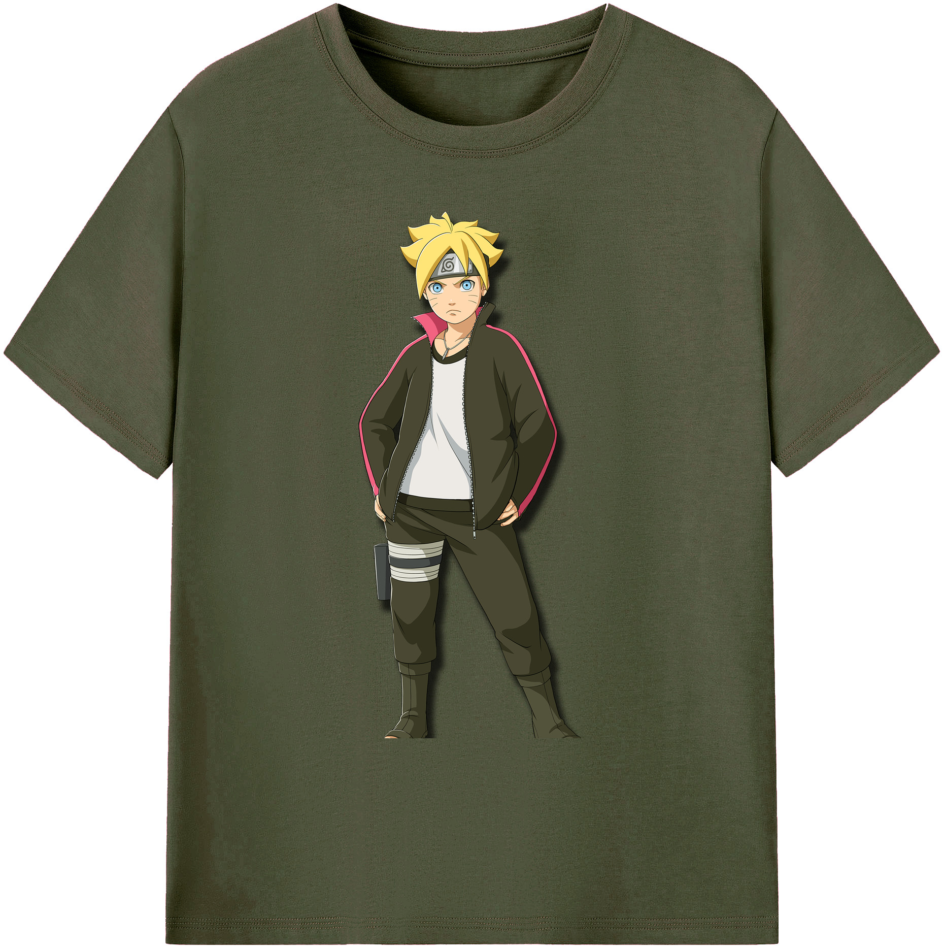 （画像用） NARUTO -ナルト- うずまき ボルト Uzumaki Boruto 綿100％ メンズ半袖Tシャツ｜肌触りやわらか＆通気性